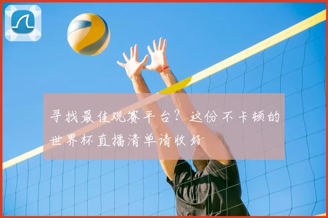 寻找最佳观赛平台？这份不卡顿的世界杯直播清单请收好