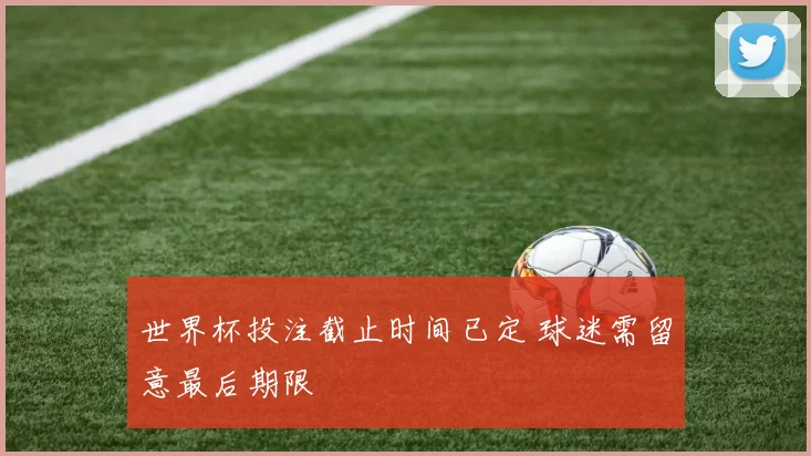 世界杯投注截止时间已定 球迷需留意最后期限